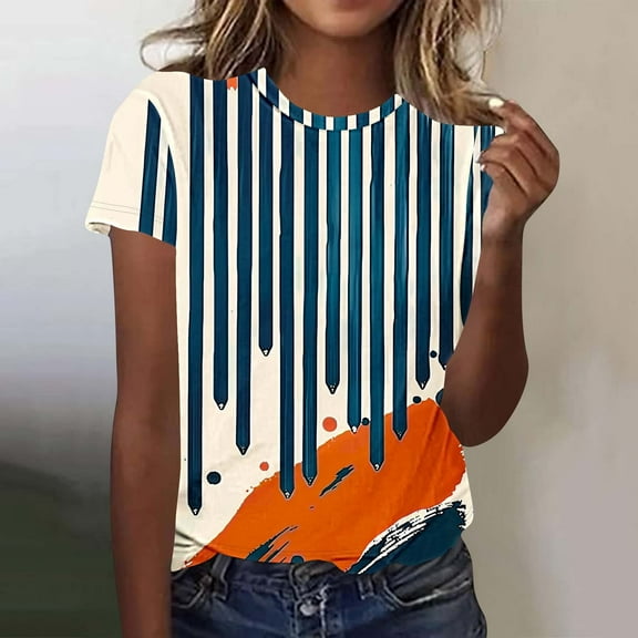 Pohista Womens Tops Summer Dressy Cotton Tshirts for Women Plus Size Blouses for Women Plus Size Womens Short Sleeve Shirts Dressy Casual my items saved