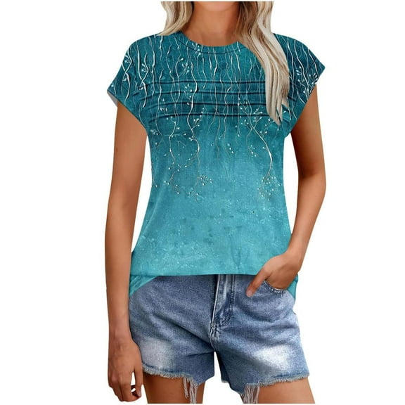 Pohista Womens Tops Summer Trendy Womens Oversized Tee Shirts Womens Blouses Dressy Casual Summer Women Short Sleeve Tops Cotton