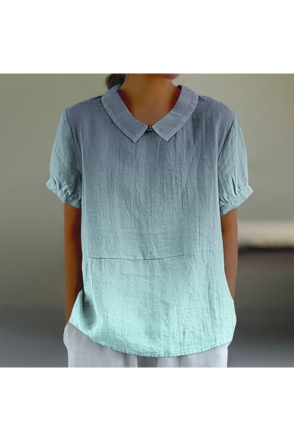 Womens Work Tops Fitted Workout Shirts Women Cropped Cotton Blouses for Women Dressy Womens Summer Tops Short Sleeve Boho new arrivals