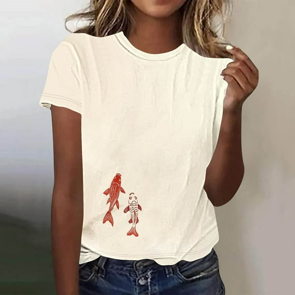 Pohista Womens Work Tops Trendy Womens T Shirts Graphic Womens Summer Blouses Dressy Casual Womens Casual Tops Short Sleeve