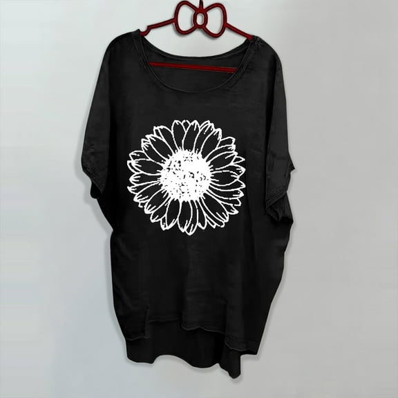 Pohista Work Tops for Women Office Womens Oversized Tee Shirts Cotton Work Blouses for Women Business Casual Blouses for Women Dressy Casual Short Sleeve new arrivals