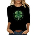 thumbnail image 1 of Saint Patricks Day Shirt Funny,Work Tops for Women Trendy V Neck T Shirts for Women Fitted Womens Blouses Button up Short Sleeve Tops for Women Short Length, 1 of 5