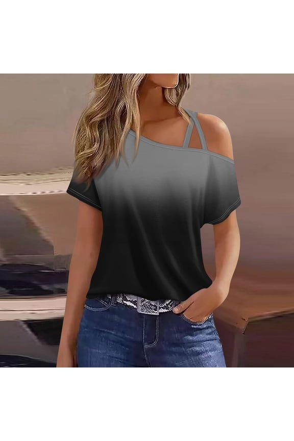 Work Tops for Women 2025 Workout Shirts Women Cropped Lightweight Tops & Blouses Cotton Short Sleeve Tops for Women Plus my recent orders