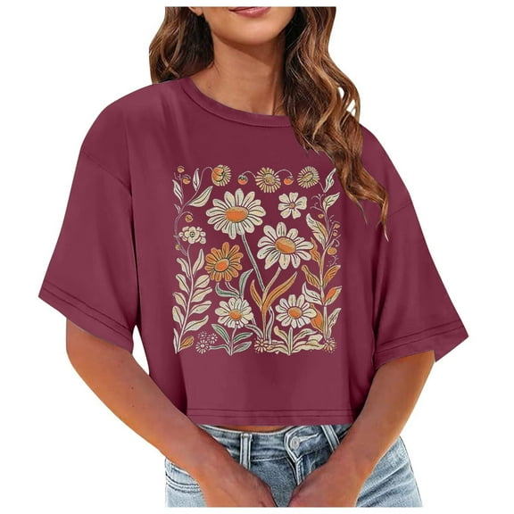 Pohista Work Tops for Women Summer Shirts for Women 2025 Women's Blouses Dressy Women Short Sleeve Tops Plus Size