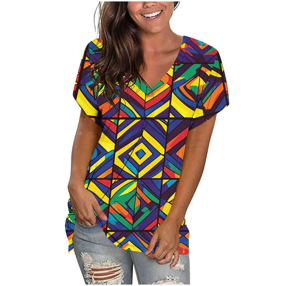 Pohista Work Tops for Women T Shirts for Women 2025 Women Blouses Cotton Womens Short Sleeve Tops Casual