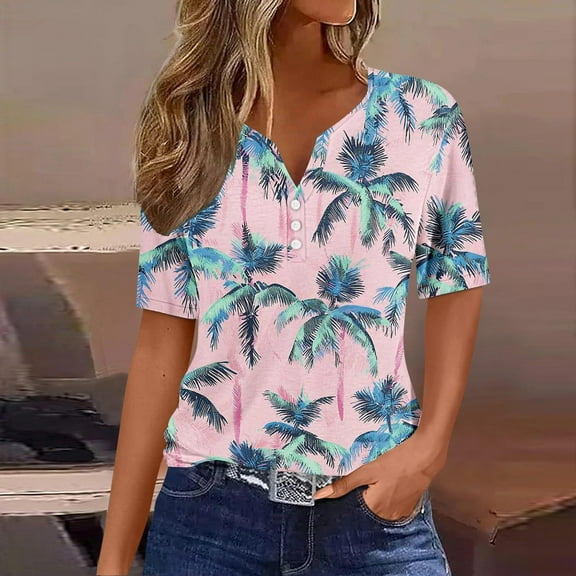 Pohista Work Tops for Women V Neck Womens Shirts Plus Size Summer Blouse Womens Short Sleeve Blouses for Work reorder items