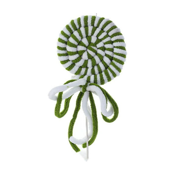 PuSpu 20cm Green Foam Candy Lollipop Plush Pick Christmas Tree Floral Holiday Decoration 7.8in Polyester Festive Branch Accent
