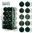thumbnail image 1 of PuSpu 30 Pcs Velvet Christmas Balls Flocked Christmas Tree Ornaments Plastic Balls Xmas Decorative Hanging Ornaments Christmas Tree Decoration Christmas Tree Ornaments, 1 of 5