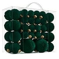 thumbnail image 1 of PuSpu 46 Pcs Velvet Christmas Balls Flocked Christmas Tree Ornaments Plastic Balls Xmas Decorative Hanging Ornaments Christmas Tree Decoration Christmas Tree Ornaments, 1 of 6