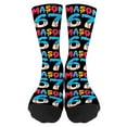 thumbnail image 1 of PuSpu 67 Funny Christmas Polyester, Spandex Socks, Festive Holiday Long Socks for Adults, Multicolor, 1 of 6
