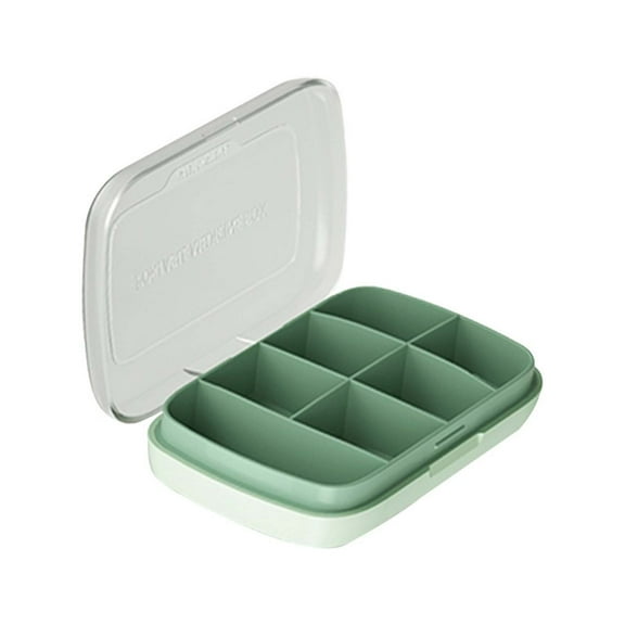 PuSpu 7-Day Double Pill Box with Cutter – Round Home Decoration Travel Pill Organizer, BPA-Free Weekly Medicine Storage