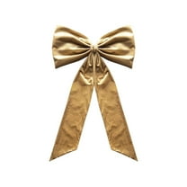 PuSpu 70x40x100cm GoldFlock Velvet Bow 1pc, Extra Large Tree Topper & Wreath Accent, Reusable Holiday Décor