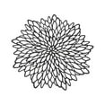 thumbnail image 1 of PuSpu Black 15in Plastic Hibiscus Flower Placemat 1pc, Hollow Vinyl Table Mat for Wedding Centerpiece, Home Hotel Dining Décor, 1 of 6