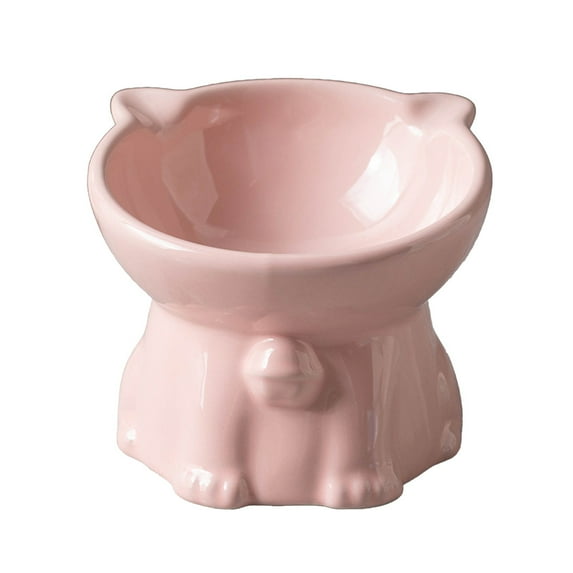 PuSpu Ceramic Elevated Cat Food & Water Bowl – Large-Capacity Home Decoration & Kitchen Utensils for Happy Whiskers
