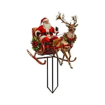 PuSpu Christmas Acrylic Garden Stake 20x20cm 1Pcs Multicolor Snowman Outdoor Patio Decor Holiday Centerpiece Durable Yard Art