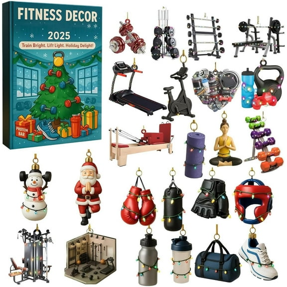 PuSpu Christmas Advent Calendar 2025 24-Day Christmas Countdown Calendar With 24 Fitness Equipment Gym Advent Calendar 2025 Christmas Surprise Gift For Fitness Lovers And Athletes