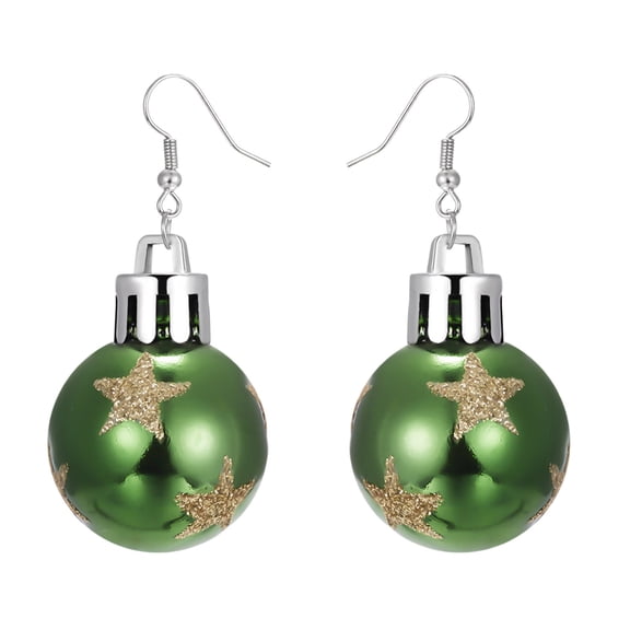 PuSpu Christmas Ball Pendant Earrings Christmas Ornaments