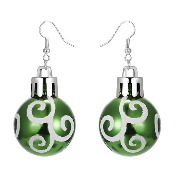 PuSpu Christmas Ball Pendant Earrings Christmas Ornaments