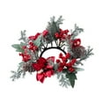 thumbnail image 1 of PuSpu Christmas Candle Ring Garland Red Berry Christmas Candle Ring Hanging Garland Suitable For Kitchen Cabinet Christmas Table Centerpiece Christmas Ornaments, 1 of 6
