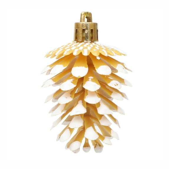 PuSpu Christmas Celebration Supplies 6pcs Christmas Tree Pinecone Ornaments Plastic Painting Pinecone Christmas Decorations Christmas Tree Decoration Pendant Christmas Indoor/Outdoor Decoration
