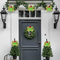 PuSpu Christmas Christmas Bow Decorations With Christmas Hat Green Bow Christmas Gifts