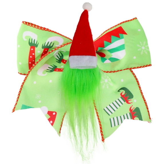 PuSpu Christmas Christmas Bow Decorations With Christmas Hat Green Bow Christmas Gifts