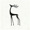 thumbnail image 1 of PuSpu Christmas Decorations - Black Reindeer Statues - Modern Plastic Xmas Figurines - Elegant Indoor Holiday Decor - Table Centerpieces - Ideal for Living Room Bedroom Office, 1 of 7
