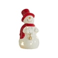 thumbnail image 1 of PuSpu Christmas Deer Snowman Ceramic Ornament 14.5x7.5cm White 1Pcs LED Luminous Tabletop Figurine Winter Scene Home Decor Night Light Accent, 1 of 6