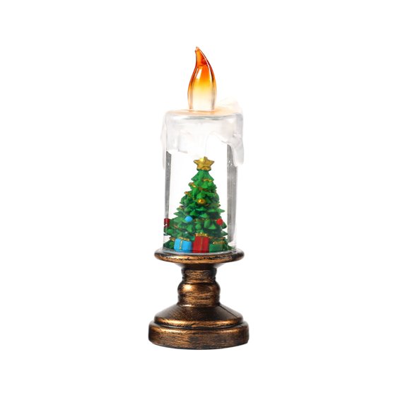 PuSpu Christmas Desktop Ornaments Christmas Decorations Candle Lights Christmas Crystal Lights Box