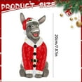 thumbnail image 1 of PuSpu Christmas Donkey 2025 8in Santa Resin Statue Christmas Indoor Decoration, 1 of 2