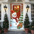 thumbnail image 1 of PuSpu Christmas Door Curtain 185x90cm 1pc Red Polyester Reindeer Snowflake Print Holiday Entrance Decor Durable Washable Reusable Festive Panel for Home Store Front Porch Party Decoration, 1 of 6