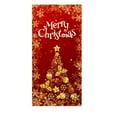 thumbnail image 1 of PuSpu Christmas Door Curtain 185x90cm Red Polyester Reusable Festive Panel, Snowflake & Holly Print, Holiday Entrance Decor, Easy Hang & Store, Seasonal Home Accent, 1 of 6