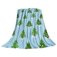 thumbnail image 1 of PuSpu Christmas Flannel Christmas Tree Blanket Forest Snow Scene Thickened Printed Blanket Double Sided Plushs Nap Blanket Shawl Holiday Gift Blanket Christmas Ornaments, 1 of 6