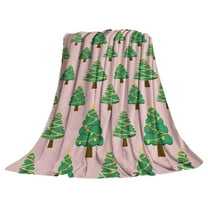 PuSpu Christmas Flannel Christmas Tree Blanket Forest Snow Scene Thickened Printed Blanket Double Sided Plushs Nap Blanket Shawl Holiday Gift Blanket Christmas Ornaments