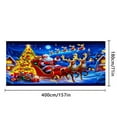 thumbnail image 1 of PuSpu Christmas Garage Door Banner - 157x71in Weatherproof Polyester Holiday Decoration with Festive Snowflake & Reindeer Prints, Easy-to-Install Background Cloth for Home, Yard, Party Decor, 1 of 3