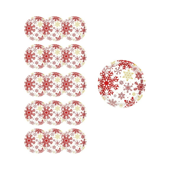 PuSpu Christmas Parties Disposable Tableware Red Snowflake Christmas Theme Party Tableware Disposable 7-inchs 9-inchs Paper Plates Paper Cups Tissue Set Of Party-Themed Paper Plates Set