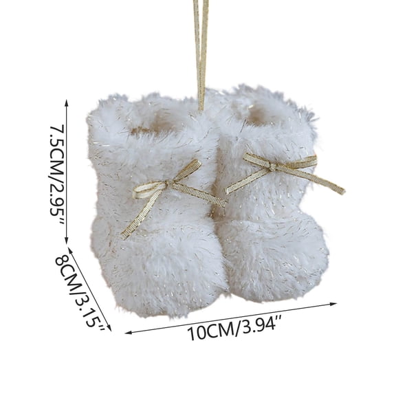 PuSpu Christmas Plushes Bow Mini Boots Tree Ornaments