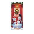 thumbnail image 1 of PuSpu Christmas Snowman Door Cover - Polyester Multicolor Holiday Decoration (90x200cm) for Door & Wall Festive Ambience‌, 1 of 6