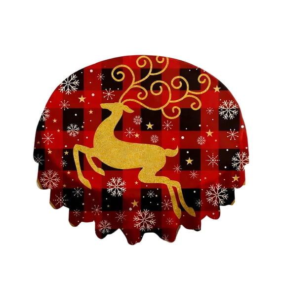 PuSpu Christmas Tablecloth With Santa Claus Decoration Mood For Christmas Day