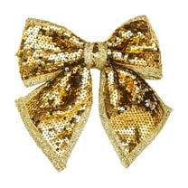 PuSpu Christmas Tree Decoration Christmas Sequined Bow Glitter Bow Ties Christmas Tree Accessories Wreath Decoration Door And Window Hangings Party Decorations