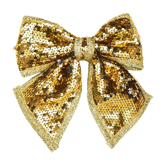 PuSpu Christmas Tree Decoration Christmas Sequined Bow Glitter Bow Ties Christmas Tree Accessories Wreath Decoration Door And Window Hangings Party Decorations
