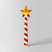 PuSpu Christmas Wand Tree-shaped Light Controller Red And White Striped Star Glowing Christmas Decoration Christmas Tree Light Control Wand Christmas Decoration Indoors