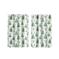 PuSpu Christmas Window Curtain Set - 2pcs Exquisite Festive Drapery for Home Decor (40x60cm)