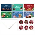 thumbnail image 1 of PuSpu Deluxe Christmas Cards Set – 6 Festive Cards, 6 Envelopes & 6 Seals, 5.9"x7.5" Colorful Holiday Greeting Stationery for Family & Friends, 1 of 9