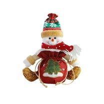PuSpu Exquisite Christmas Decorations Santa Claus Apples Bag Holiday Decoration Gift Bag Christmas Ornaments
