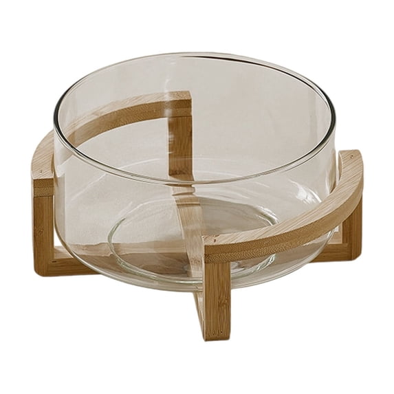 PuSpu Glass Fruit Tray Vegetable Tray Household Snack Candy Dried Fruit Tray Display Stand Kitchen Utensils