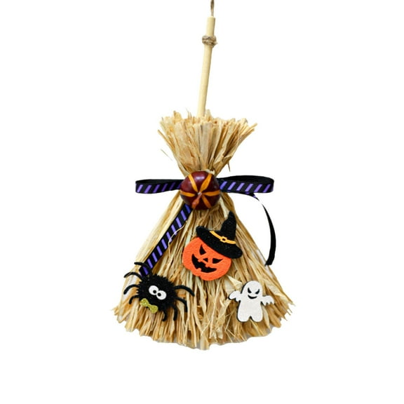 PuSpu Halloween Decor Decorate Halloween Brooms - Mini Halloween Witch Witchcraft Brush - Halloween Ceremony Decor Halloween Indoor Outdoor Decor
