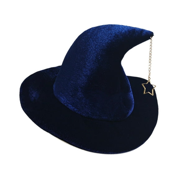 PuSpu Halloween Decor Halloween Party Witch Hat Lace Face Cover Wizard Witch Hat Polyester Taffeta Hat Costume Halloween Indoor Outdoor Decor