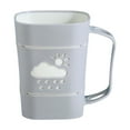 thumbnail image 1 of PuSpu Home Decor Bathroom Mouthwash Cup Cute Couple Toothbrush Cup Rain Pattern Handle Plastic Toothbrush Cup Household Products, 1 of 6