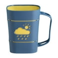 thumbnail image 1 of PuSpu Home Decor Bathroom Mouthwash Cup Cute Couple Toothbrush Cup Rain Pattern Handle Plastic Toothbrush Cup Household Products, 1 of 6